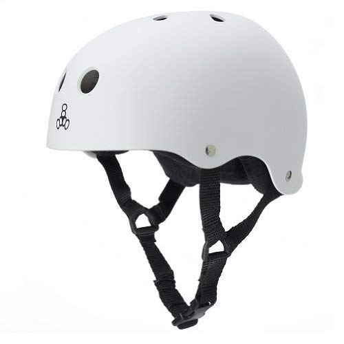 Triple Eight Helmet with Sweatsaver Liner, White Rubber, XX-Large