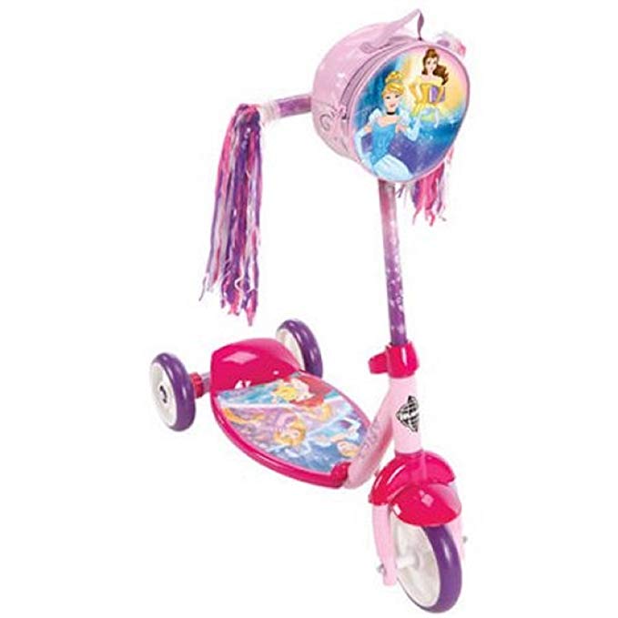 Huffy Girls' Disney Princess 3 Wheel Preschool Scooter, Pink