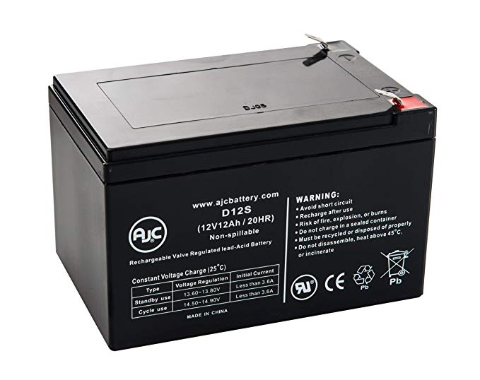Invacare L-3 Lynx 3-Wheel Microporatable Scooter 12V 12Ah Battery - This is an AJC Brand Replacement
