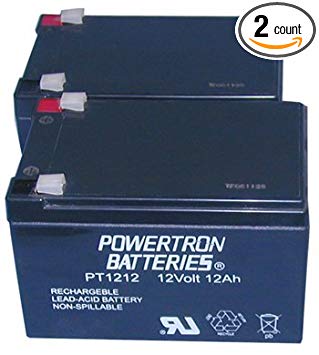 Powertron 2 12 Volt 12AH Rechargeable Electric Scooter E-Bike Battery Boreem