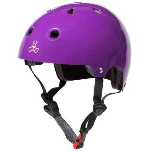 Triple Eight 3006 Dual Certified Helmet, X-Small/Small, Purple Glossy