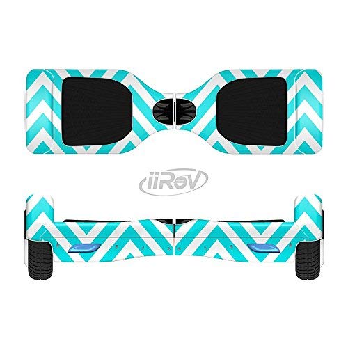 The Trendy Blue Sharp Chevron Pattern Full-Body Wrap Skin Kit for the iiRov HoverBoards and other Scooter (HOVERBOARD NOT INCLUDED)