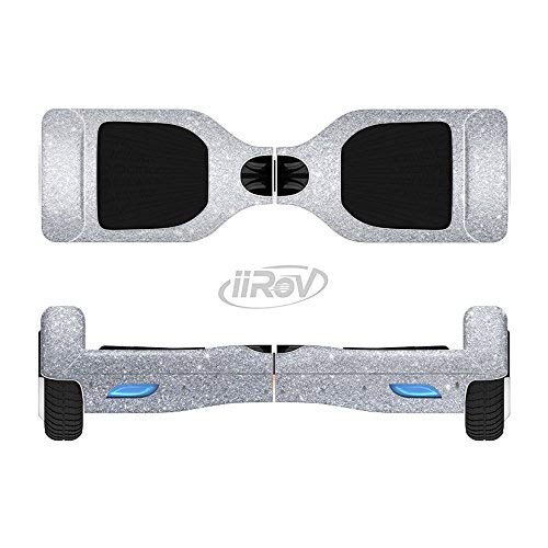 The Silver Sparkly Glitter Ultra Metallic Full-Body Wrap Skin Kit for the iiRov HoverBoards and other Scooter (HOVERBOARD NOT INCLUDED)