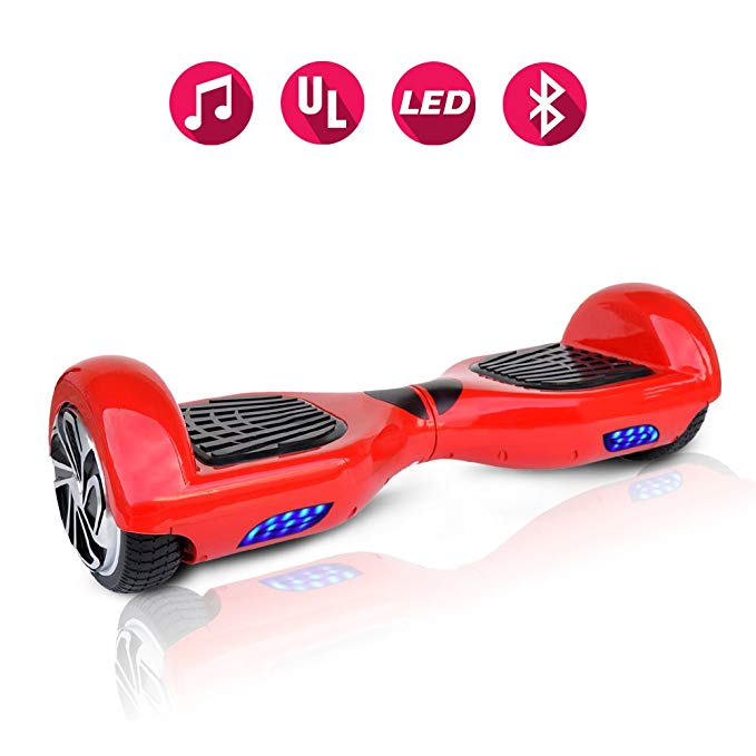 Otter Star Electric Hoverboard Built-in Speaker LED Lights Two-Wheels self Balancing Scooter Dual Motors Hover Board UL2272 Certified