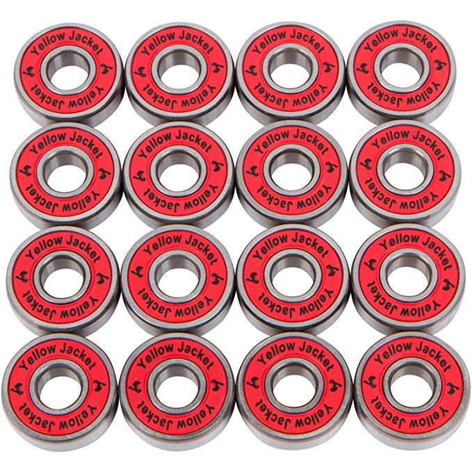 Premium Inline Skate Bearings, Roller Skate Bearings, 608, ABEC (Pack of 16)