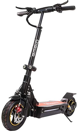 QIEWA Q1Hummer 800Watts Electric Scooter 26Ah 48V Lithium Battery with Dual Disk Brakes Max Driving Range Up to 100 Kilometer