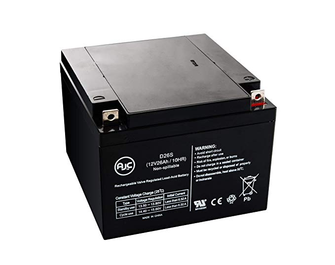 Portalac PE12V24A(Option) 12V 26Ah Emergency Light Battery - This is an AJC Brand Replacement