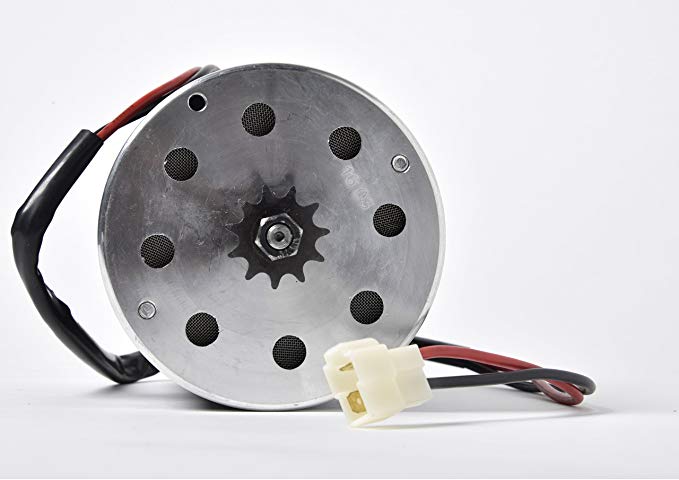 Electric Motor 36 Volt DC 500 Watt 24 Amp for Scooter Bike Go-kart Mini Bikes Model Numbers MY1020 Reversible with 11 teeth sprocket #25 chain 6.35 pitch