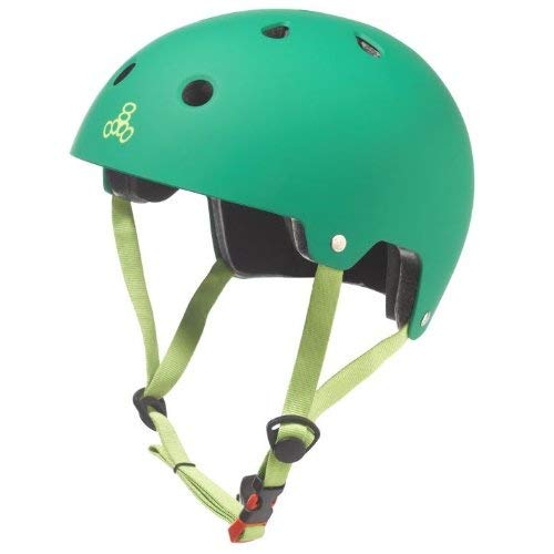 Triple Eight 3026 Dual Certified Helmet, X-Small/Small, Kelly Green Rubber