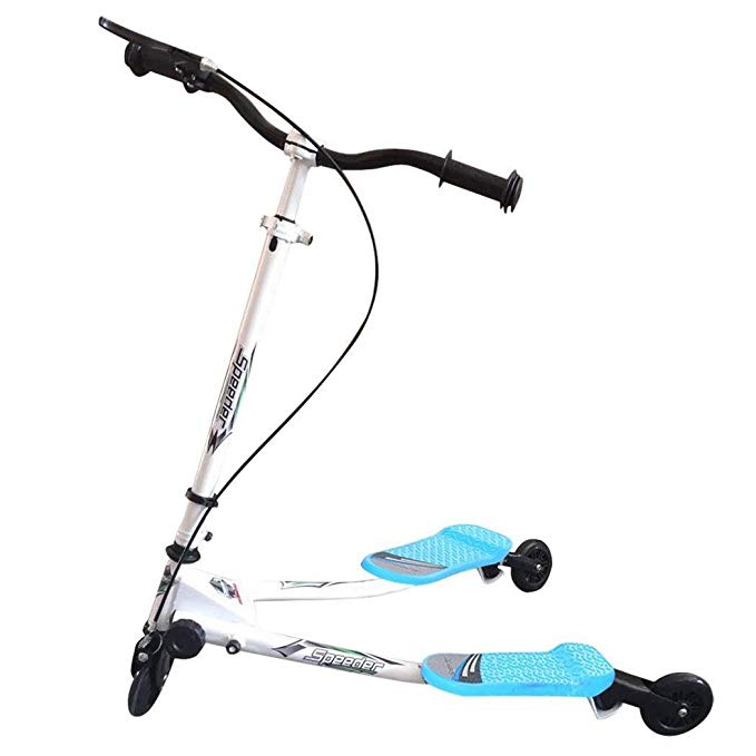 Mewalker Y Flicker Mini Scooter 3 Wheel Fordable Kick Scooters with Adjustable T-Bar for Kids Child Children Boys(3Colors, User Loading 50kg/110lbs)