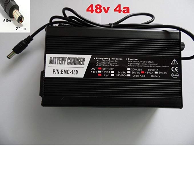 48V 4Amp Lipo high speed lithium battery Charger RCA plug for Electric Bike in USA