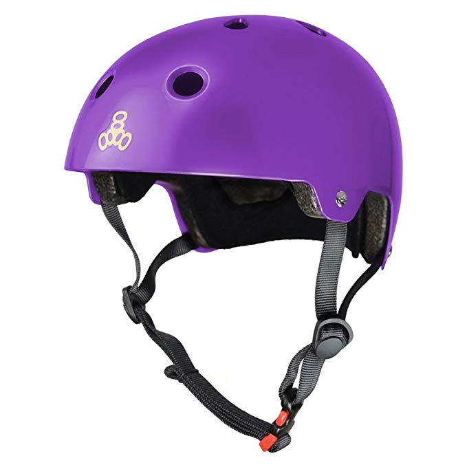 Triple Eight 3007 Dual Certified Helmet, Small/Medium, Purple Glossy