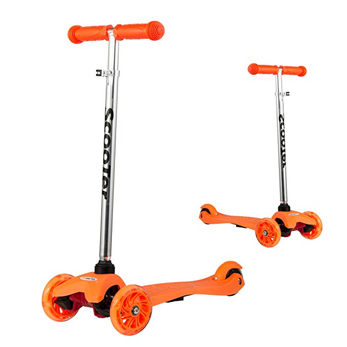 SHENEN Scooter for Kids, 3 Wheel Kick Scooter for Toddlers with Led Flashing PU Wheels, Best Gift for Boys and Girls