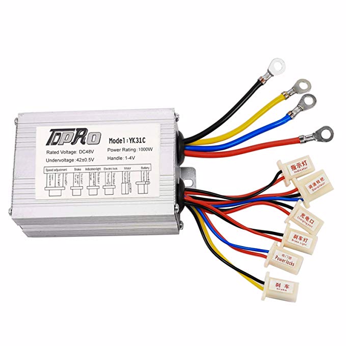 TDPRO 48V 1000W Brush Speed Motor Controller for Electric Scooter Bicycle e Bike Tricycle
