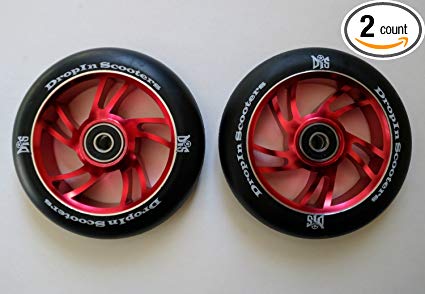 DIS 110mm Soft Landing Metal Core Wheels - Black on Red