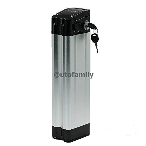 24V 10AH Silver Fish Lithium Li-ion E-Bike Battery Recharging for 250W Bicycles with 29.4V2A Charger Bottom Discharging
