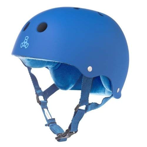 Triple Eight Helmet with Sweatsaver Liner (Royal Blue Rubber, Medium)