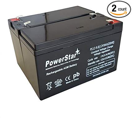POWERSTAR Brand-Razor Scooter Batteries 12V - 9AH - 24Volts - E200, ES300, Bella, E300S, Betty