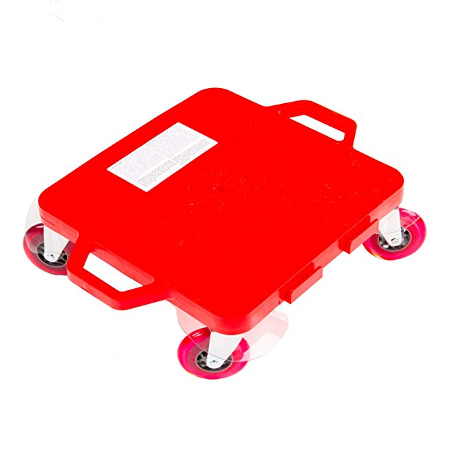 Cosom Scooter Board, 16 Inch Premium Sit & Scoot Board With 4 Inch Non-Marring Performance Wheels, Double Race Bearings, Safety Handles, Physical Education Class Equipment