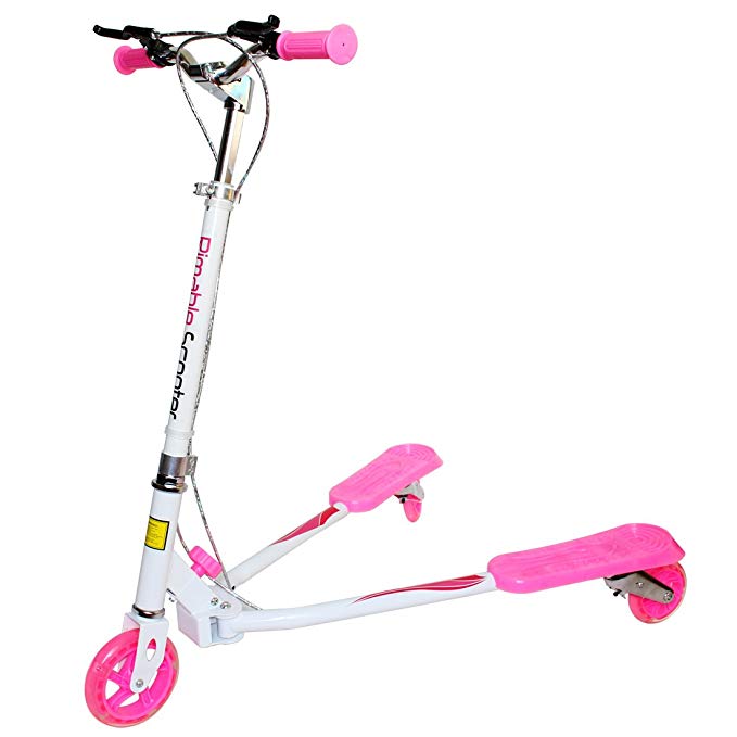 Rimable 3 Wheels Foldable Swing Frog Scooter Pink (Unique Scooter in 2015)