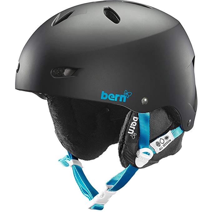 Bern Unlimited Women's Brighton EPS Satin Finish Snow Helmet with White Liner
