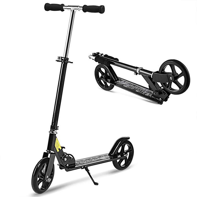 Hikole Scooter for Adult Youth Kids - Foldable Adjustable Portable Ultra-Lightweight | Teen Kick Scooter with Shoulder Strap, Birthday Gifts for Kids 8 Years Old and Up | Support 220 lbs