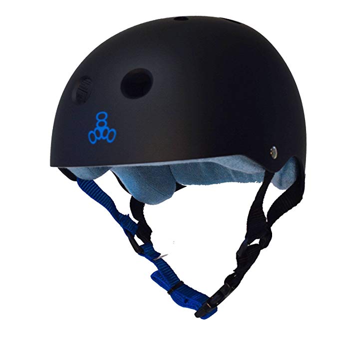 Triple 8 Sweatsaver Helmet-Black/Blue-Large
