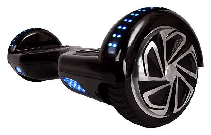 WorryFree Gadgets Hoverboard Self Balancing Electric Scooter with Bluetooth Speaker UL2272 Certified LED Lights Hover Board