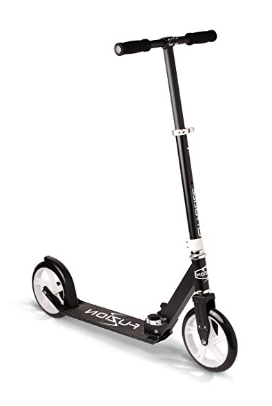 Fuzion Cityglide Adult Kick Scooter - Smooth, Pro Push Urban Scooters Adults, Commuter Scooters, City Scooters - Folding Scooter Adjustable T-Bar - Big Kids, Boys Girls (Max 220lbs)
