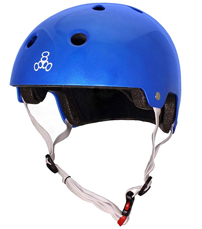 Triple Eight 3070 Dual Certified Helmet, Small/Medium, Blue Metallic Gloss