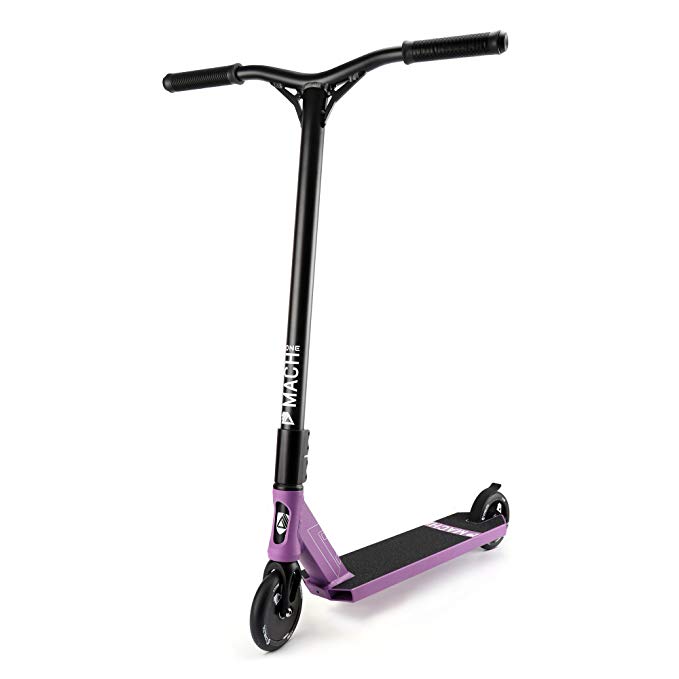 DELTA MACH ONE Complete Pro Scooter – HIC Compression – Re-Engineered Fork for 3x strength – TWO sets of 120mm Wheels – 7073 Aircraft grade aluminum – Integrated Headset – Rider designed deck, perfect for street or park riding styles – Includes Warranty