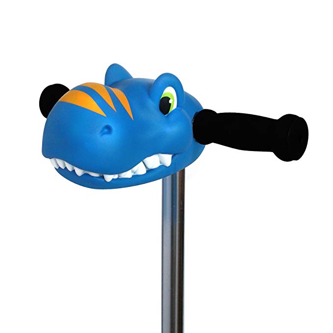 Scootaheadz Kids Dinosaur and Horses T-Bar Kick Scooter Accessory Toy,Timmy T-Rex Blue Dino