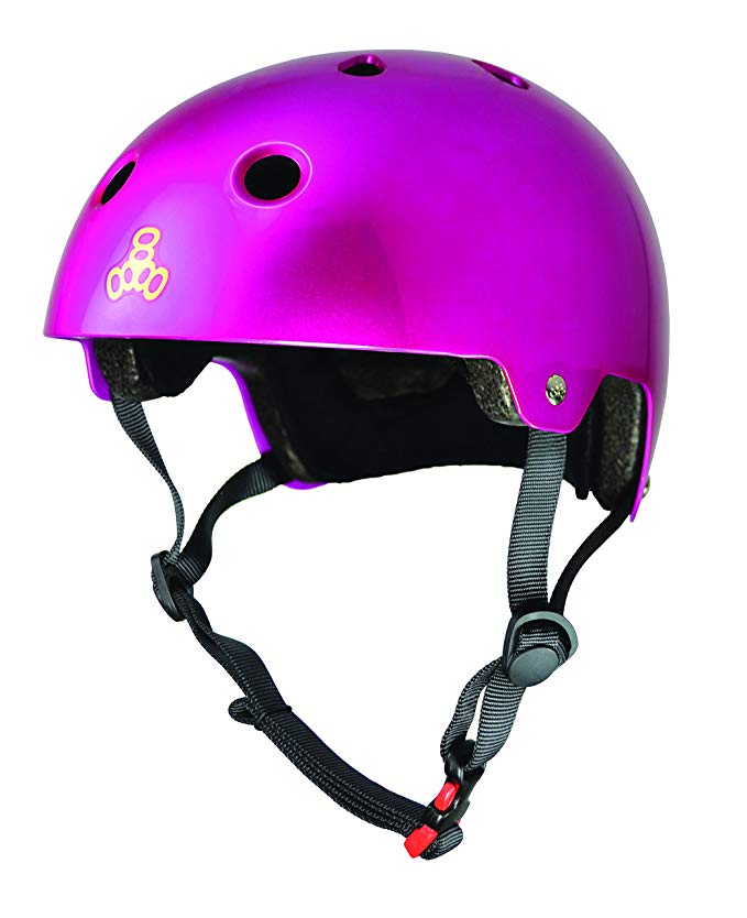 Triple Eight Certified Helmet, Metallic Pink, Large/X-Large