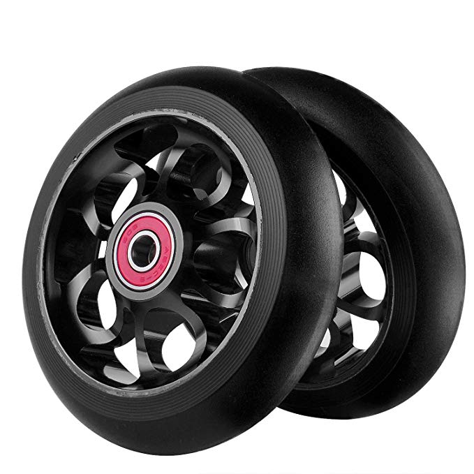Z-FIRST 2pcs Replacement 100mm Pro Scooter Wheels with Abec 9 Bearings for MGP/Razor/Lucky/Envy Pro Scooters