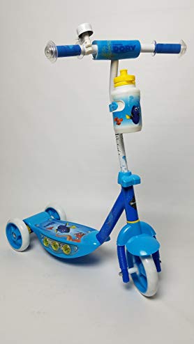 New 2016 Disney Pixar FINDING DORY 3 Wheel Scooter with Light-Up Deck, Matching Water Bottle, and Handlebar Bell & Pad - for Chidlren 3 Years and Up - by Disney - HUFFY 38576