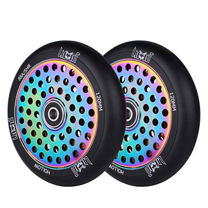 Z-FIRST 2pcs Replacement 120mm Pro Scooter Wheel with Abec 9 Bearings Fit for MGP/Razor/Lucky Pro Scooters