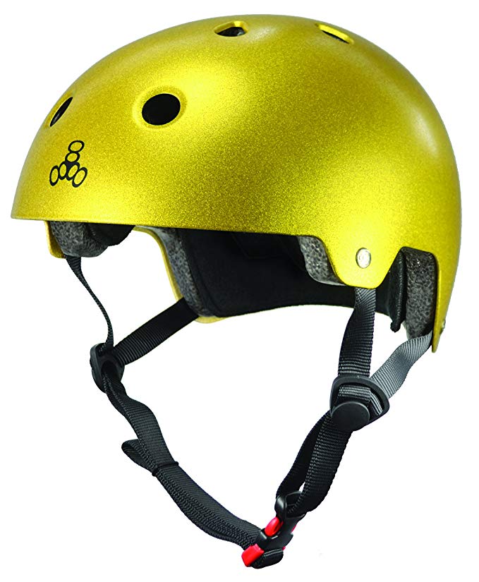 Triple Eight Certified Helmet, Gold Flake, X-Small/Small