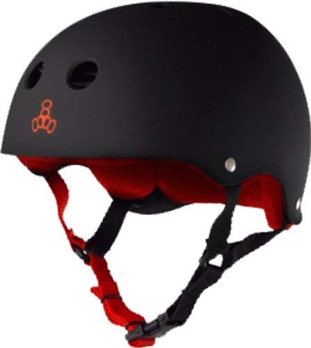 Triple 8 Helmet Black Rubber/Red XXL
