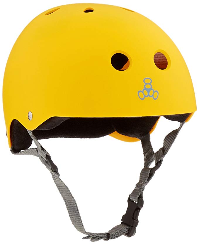 Triple Eight Helmet with Sweatsaver Liner, Medium, Yellow Rubber