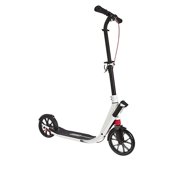Oxelo Town 9 Easy Fold Adult Scooter with Hand Brake and Suspension (2015 Version) (White)